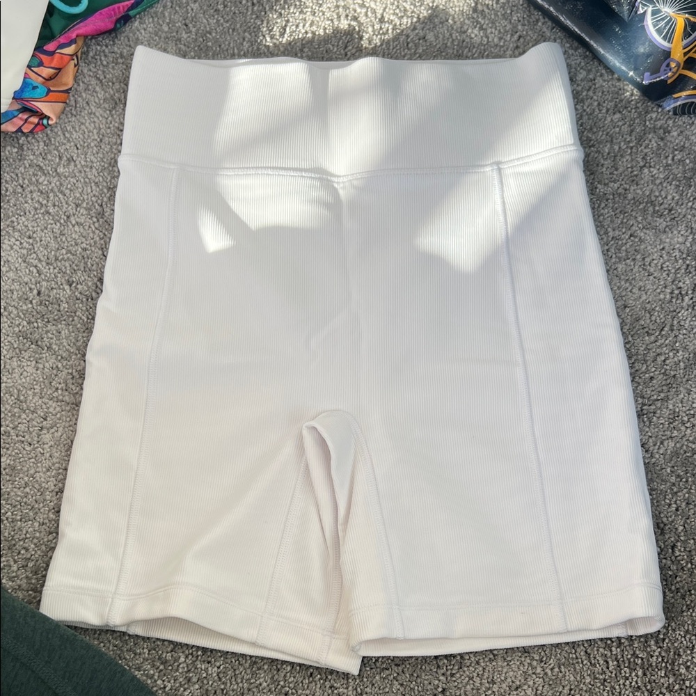 ALL ACCESS White Biker Shorts